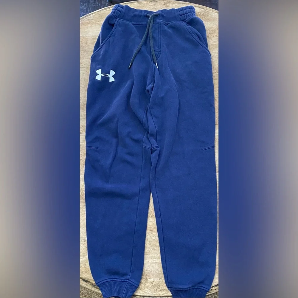 Under Armour Cold Gear Men’s Size Small‎ Navy Logo Joggers - Picture 4 of 10